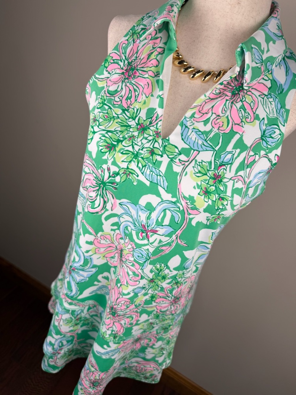 Lilly Pulitzer Luxletic Dania Dress UPF 50+ Tennis Dress Floral Print M - Picture 8 of 14